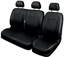 Passend für VW T3 Bus Transporter Sitzbezüge Schonbezug Kunstleder schwarz 