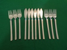 WMF Modell NEW YORK Fischbesteck für 6 Personen 12 Teile Silber 90er TOP !!