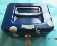 Geldkassette brabantia, blau, ca. Masse mm L 165 - B  115 - H 52, gebr.