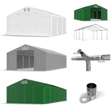 Lagerzelt 3x4 - 6x12 PVC Zelt Zelthalle Weidezelt Zeltgarage Wasserdicht  NEU S