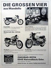 Moto Guzzi Falcone, California, V7 Special / Sport, originale Werbung aus 1971