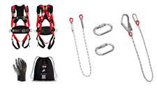 Baustellen Sicherung SET Gurt Schnellverschlüsse inkl 2 Halteseile 1,5m und 1,8m