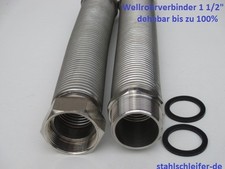 Flexrohr, Wellrohrverbinder 11/2", Edelstahl, Solar, Heizung, Kachelofen