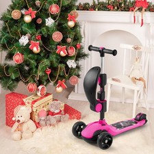 3 IN 1 Kinderroller Scooter LED Räder Dreiradscooter Verstellbarehöhe Faltbar