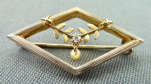 Brosche gold 333 1920er - 333/-,