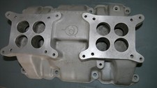 Offenhauser Ansaugbrücke Doppelvergaser 3412 Intake Mainfold Offy Buick Nailhead