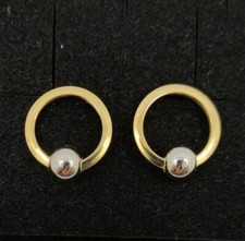 Ohrringe 18K 750 ML. Ring Mit