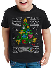 16-Bit Weihnachten Kinder T-Shirt ugly xmas sweater weihnachtspullover strick