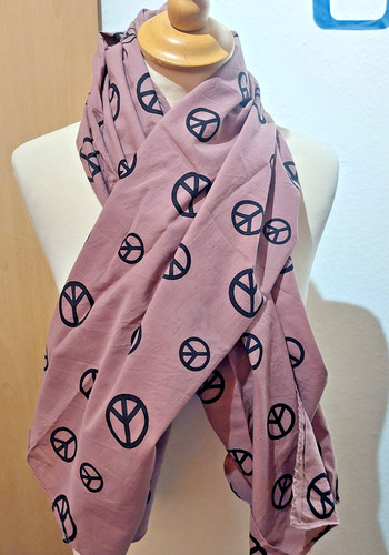 Halstuch motiv peacezeichen - ,