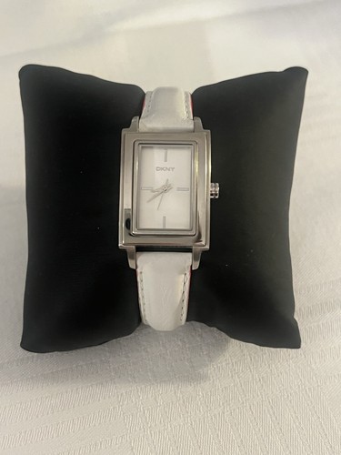 Dkny armbanduhr weiß leder - armbanduhr,