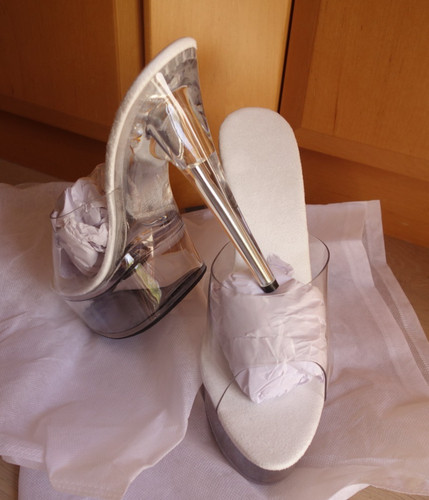 High heels pantoletten - high,