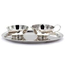Silber Milch & Zucker Set auf