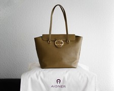 Elegante Aigner Shopper Tasche (Celia L) in Oliv