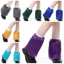 Damen Kunstpelz Bein Wärmer