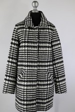 Orsay schwarz-weißer Mantel Herbst/Winter Gr.36/S rein Polyester