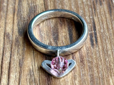 Süßer Fossil-Ring, 925er Silber, Gr. 57