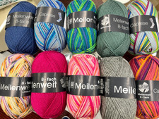 Lana Grossa Meilenweit 8-fach, Sockenwolle, SW/PA, 150g ca. 320m, uni/print