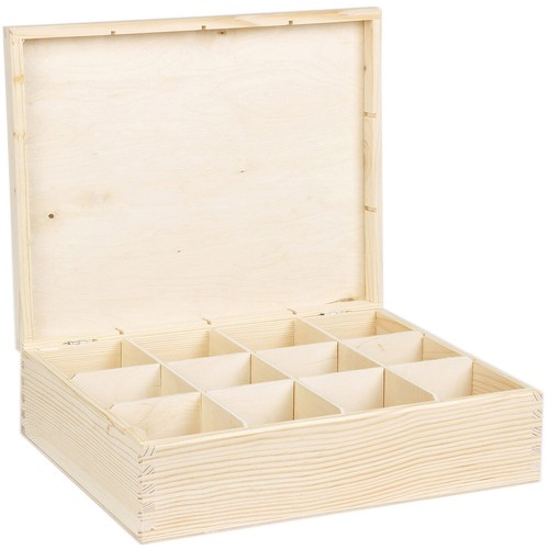 Holzkiste teekiste fächer - teekiste,