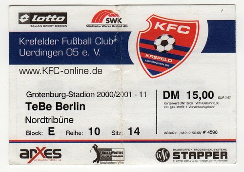 Ticket kfc uerdingen - 3.,