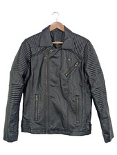 SMOG Herren Lederjacke Schwarz