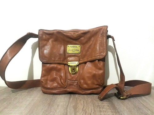 Vintage fossil braun leder - vintage,