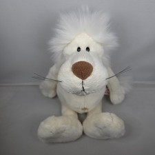 Nici Germany - Weißer Löwe - seltenes Plüschtier Stofftier 11 Zoll Teddy Beanie Bauchnabel