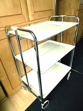 zerlegt & gereinigt TOP Zustand ohne ROST Bremshey Dinett Servierwagen Teewagen