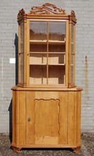  Wunderschöner Biedermeier Aufsatzschrank - Vitrine - Küchenschrank Weichholz.