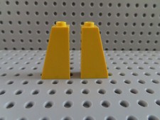 Lego 2 x Dachstein Stütze 4460   75° 2x1x3  gelb