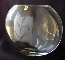 Eisch Glas signiert große schwere Vase Dekoobjekt Blumenvase Glasvase 1400 Gramm