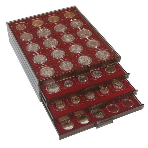 Lindner münzbox rauchglas - münzbox,