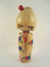 JAPANISCHE HOLZ FIGUR GEISHA PUPPE STATUE SCHNITZEREI MÄDCHEN FRAU JAPAN ISSETSU