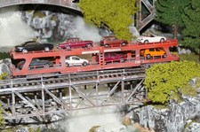 Märklin H0 42342  Autotransportwagen ÖBB mit Autos patiniert, gealtert