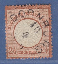 Dt. Reich großer Brustschild 2 1/2 Groschen Mi.-Nr. 21a gestempelt DORNBURG