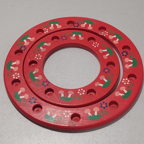 Vintage kerzenringe rot - vintage,