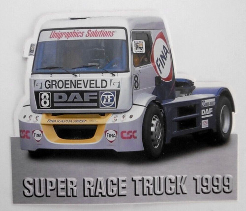 Werbe aufkleber daf super race - super,