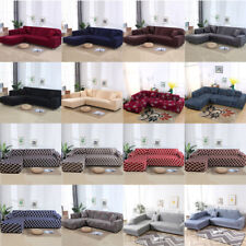 Sofa Überwürfe 3 Sitzer+3 Sitzer mit 2 Stück Kissenbezug Sofabezüge für L-Form