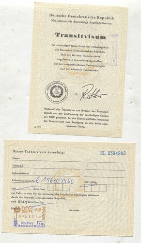 Ddr transitvisum stempel - ddr:transitvisum,