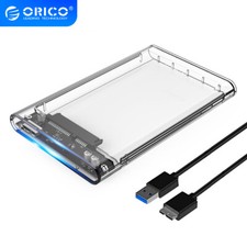 ORICO 2,5'' Festplattengehäuse USB 3.0 Externes Gehäuse 7/9,5 mm SATA HDD SSD DE