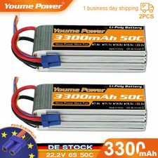 2Stück 22,2V 3300mAh 6S 50C Lipo Akku EC5 für RC Hubschraub Quad Multi Auto Lkw