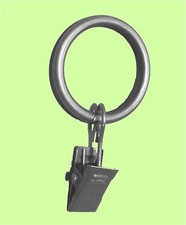 10 Vorhangringe Metall chrom