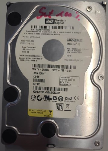 Western digital 250 - 250, hdd