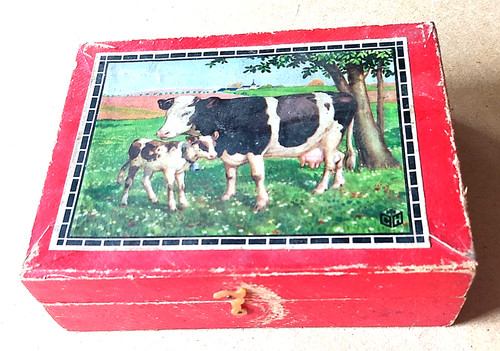 Antik-Holzblock-Würfelpuzzle-
