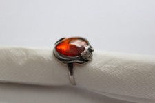 Silberring mit Bernstein