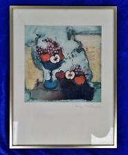 Rosina Wachtmeister Kunstdruck mit Silberprägung Bowl with Fruit 1983 in Rahmen