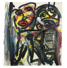 PETER ROBERT KEIL Collage Was kommt jetzt KZ Ölgemälde 100x90cm Gemälde