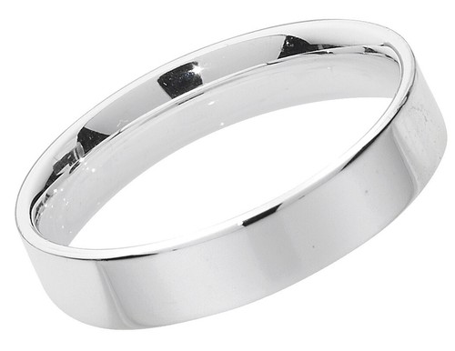 925 sterling silber 4mm - silber, flach