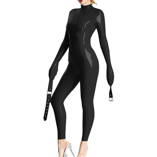 Pvc leder bondage jumpsuit - pvc,