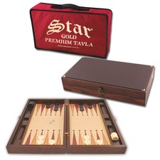 Backgammon Luxuskoffer, massiv