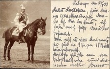 Foto Ak Kaiser Wilhelm II. zu Pferd, Uniform, Portrait - 4106630